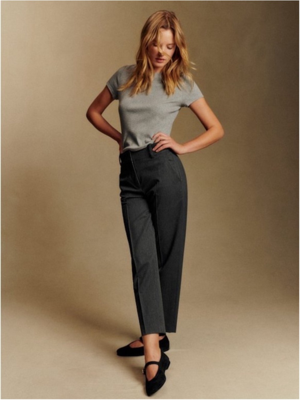 Sezane Wool Blend Trousers Size 4